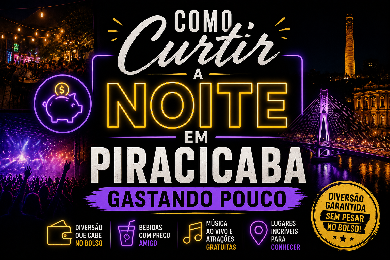 Como Curtir a Noite em Piracicaba Gastando Pouco